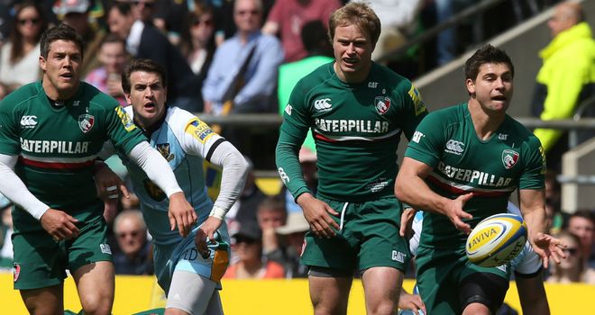 Ben Youngs (right) in action against Northampton
