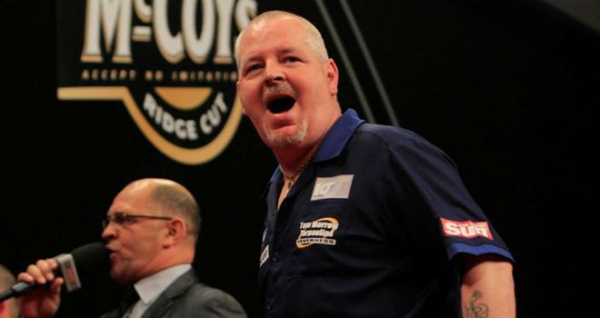 Robert Thornton: Already beaten Phil Taylor once this season (Pic: Lawrence Lustig/PDC)