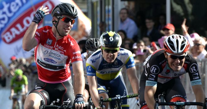 Mark Cavendish claimed his 40th Grand Tour stage win