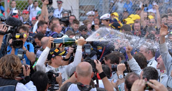 Rosberg celebrates his victory