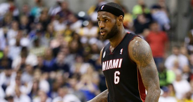 LeBron James during Game Three of the Eastern Conference final between Miami Heat and Indiana Pacers
