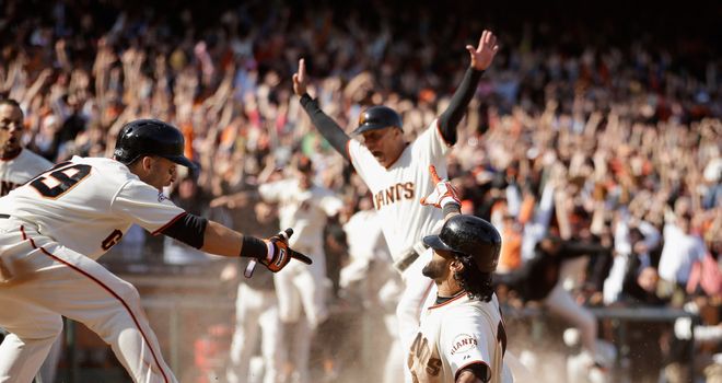 San Francisco beat the Colorado Rockies in extra innings courtesy of Angel Pagan's walk-off inside-the-park home run