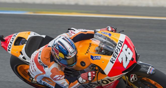 Dani Pedrosa on his way to victory at Le Mans