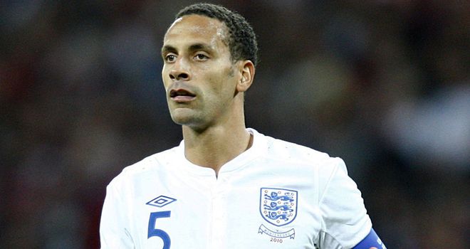 Rio Ferdinand: In action for England