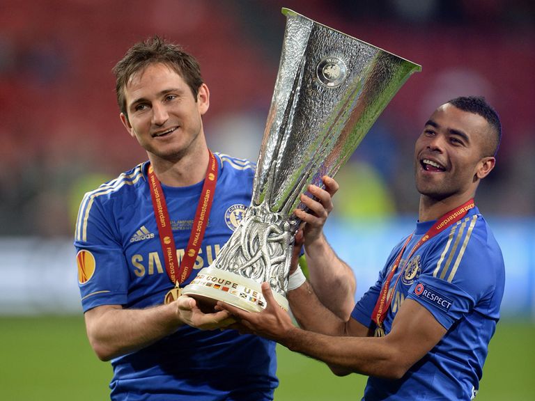 Lampard and Cole: Europa League winners