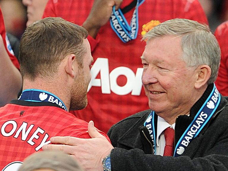 Wayne Rooney and Sir Alex Ferguson at the end of last season.