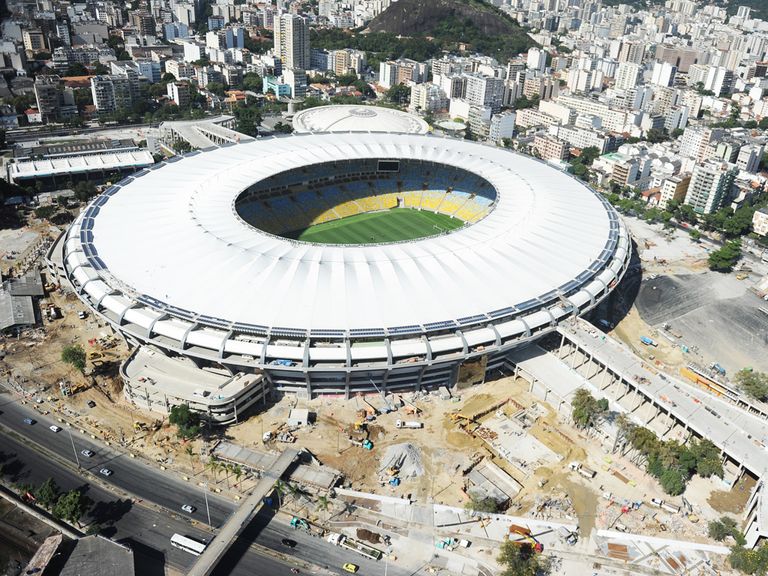 The Maracana stadium in Rio will stage the World Cup final on July 13