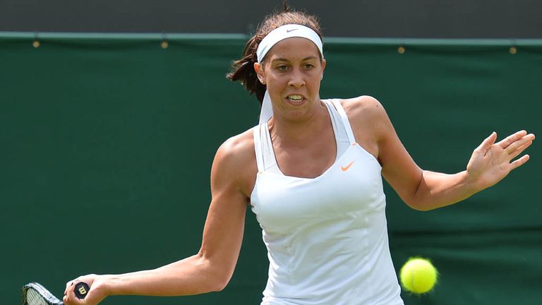 Madison Keys: dropped just four games during first-round win in Stanford