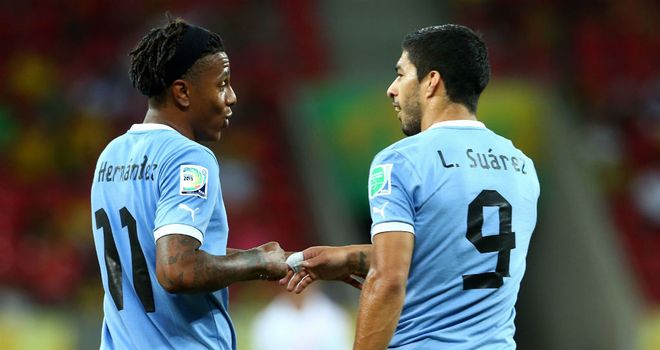 Abel Hernandez: Netted four times, while Luis Suarez became Uruguay's all-time leading goalscorer