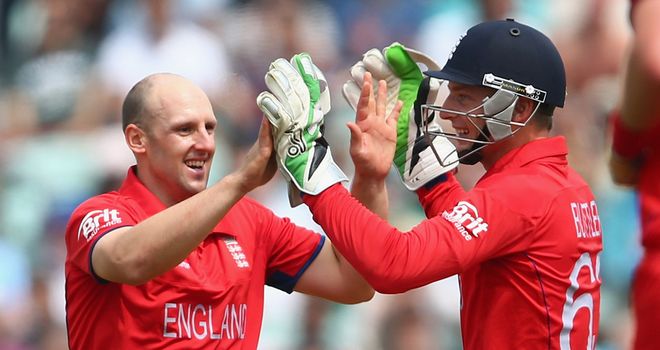 James Tredwell (L): Will lead England after injury to Eoin Morgan