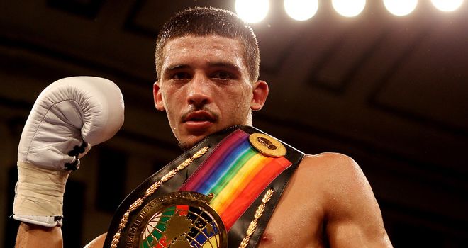 Lee Selby with British and Commonwealth Featherweight belts