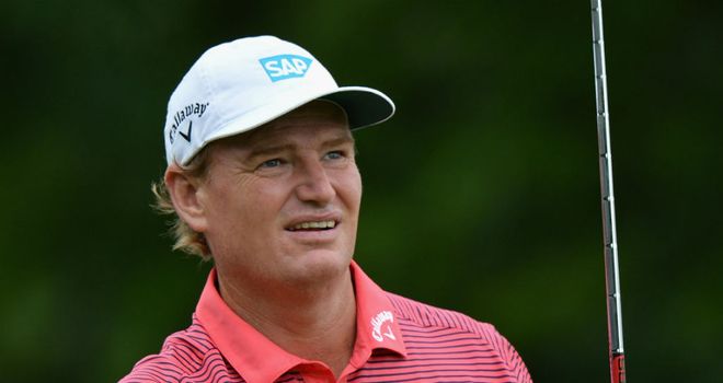 Ernie Els: Late birdie ensured he retains a share of the lead
