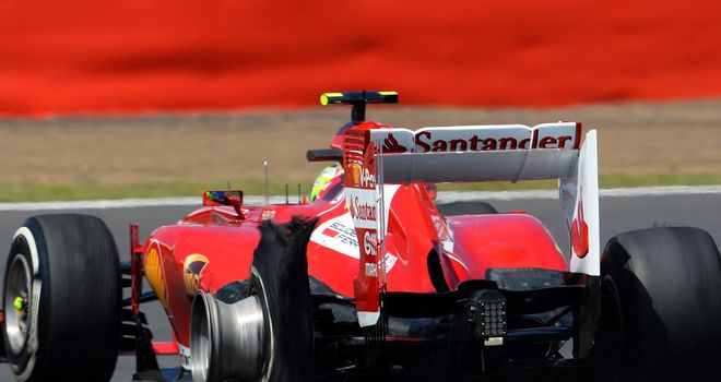 Felipe Massa was one of four drivers to suffer a tyre failure during Sunday's race