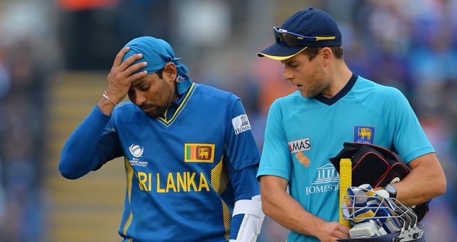 Blow: Injured Dilshan was forced from the field