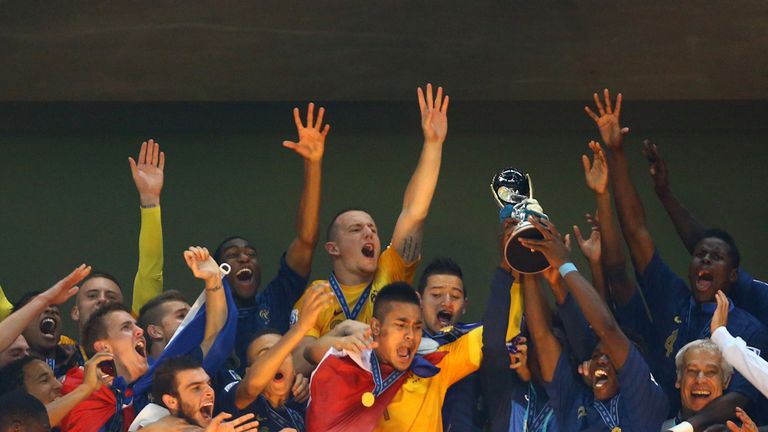 France Under-20s: Lifting the U20 World Cup trophy in Istanbul