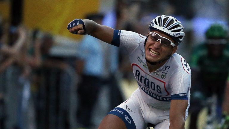 Marcel Kittel sprinted to victory on the Champs-Elysees