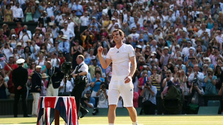 Andy Murray: stood tall in the Centre Court sunshine