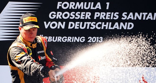 Raikkonen finished second at the rest German GP