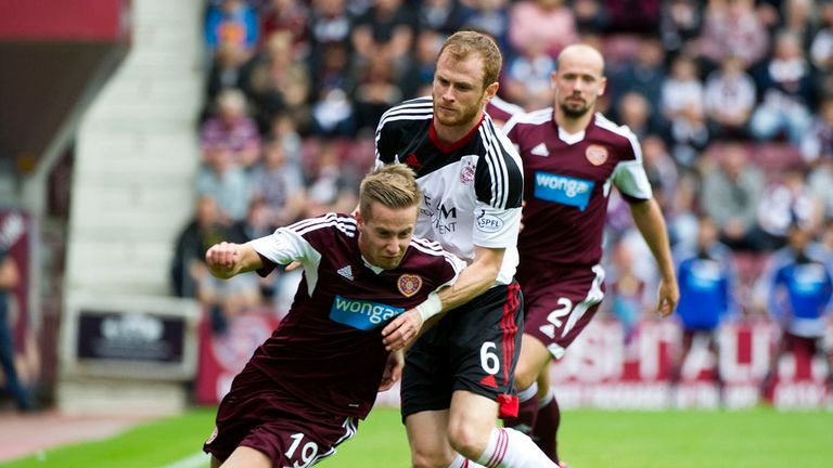 Hearts: Came out on top in a feisty clash at Tynecastle