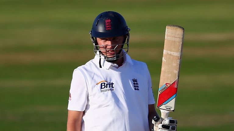 Gary Ballance: Reached his century with a six before falling to the very next ball