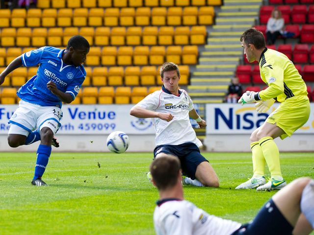 Nigel Hasselbaink finds the net with a cheeky back heel