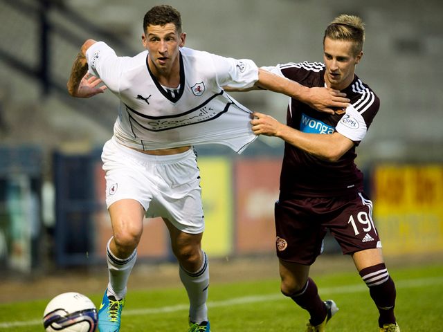Calum Elliot holds off Hearts'' Billy King