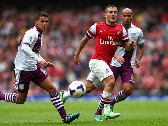 Jack Wilshere in action for Arsenal on the opening day