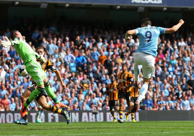 Alvaro Negredo opens the scoring for the home side