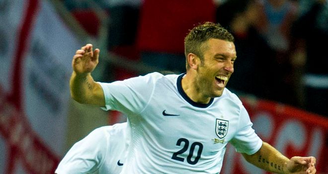 Rickie Lambert: Celebrates after scoring his 70th-minute winner