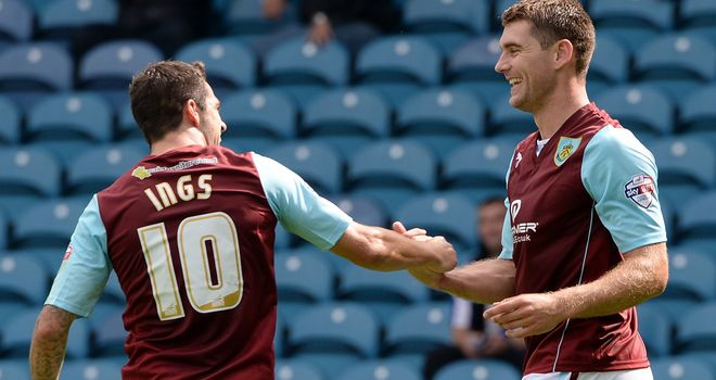 Danny Ings and Sam Vokes celebrate another goal at Derby