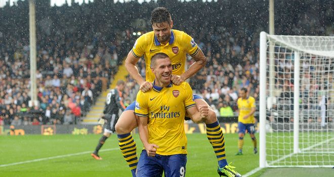 Olivier Giroud and Lukas Podolski seem keen to establish their worth for Arsenal