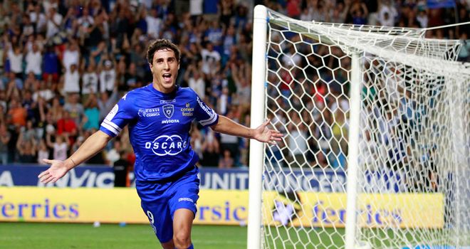 Gianni Bruno celebrates for Bastia