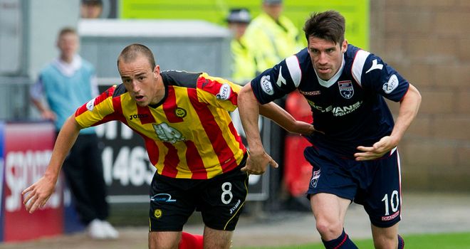 Stuart Bannigan: Partick midfielder in action against Ross earlier this season