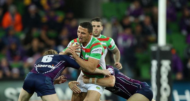 Sam Burgess: Could play alongside brothers Luke, George and Tom in Friday's NRL clash