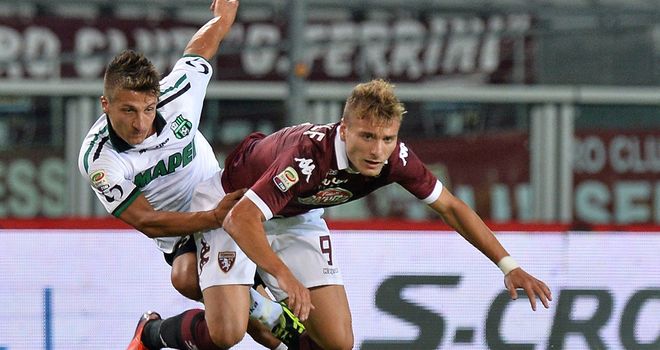 Gaetano Masucci and Ciro Immobile tumble