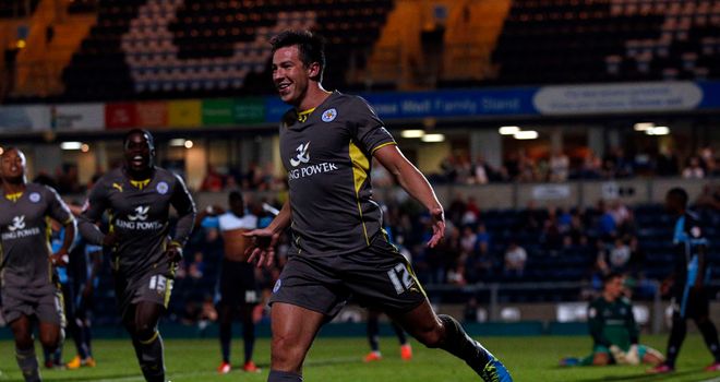 Leicester celebrate as Sean St Ledger snatches late winner