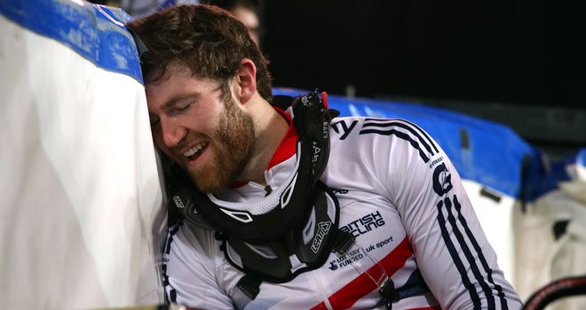 Liam Phillips savours the moment after winning the BMX world title on Sunday