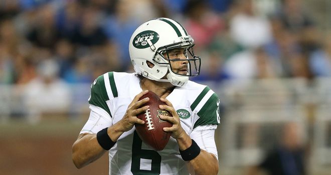 Mark Sanchez of the New York Jets during NFL 2013 pre season