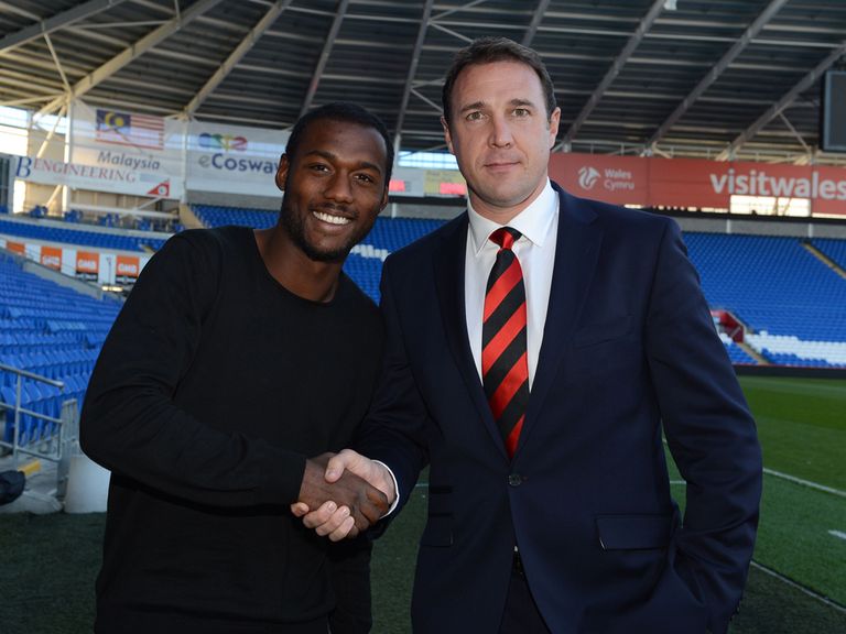 Kevin Theophile-Catherine with Malky Mackay.