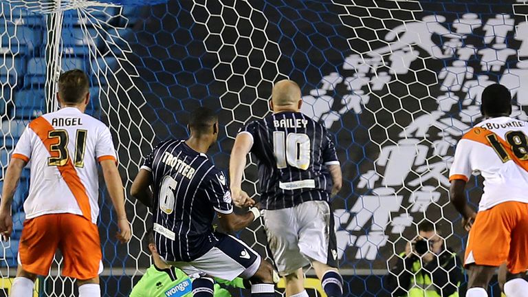 Nickey Bailey scores at The Den