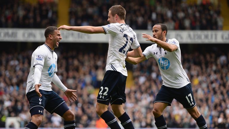 Gylfi Sigurdsson: Celebrates Spurs' opening goal
