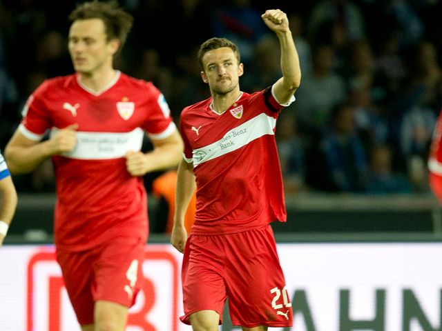 Christian Gentner celebrates the only goal of the game