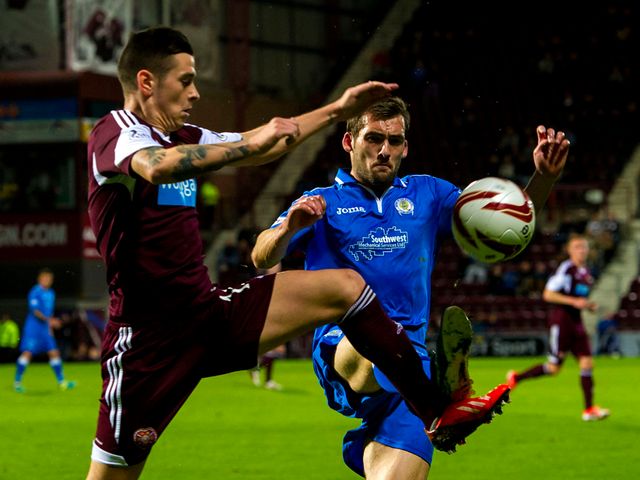 Jamie Walker and Michael Paton tangle