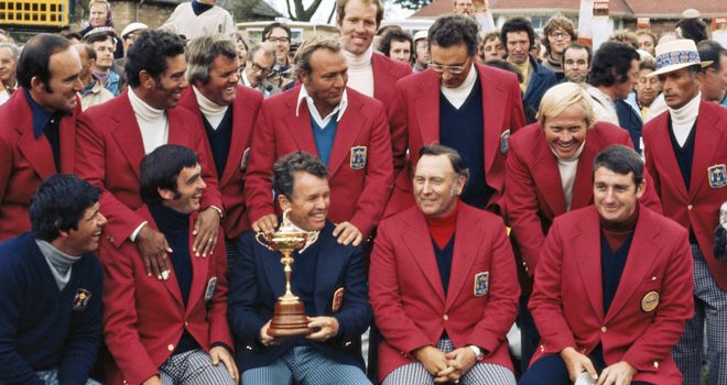 Delighted US skipper Jack Burke and his triumphant team