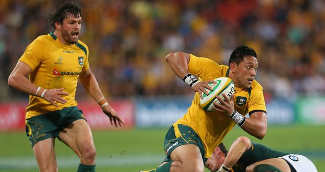 Christian Leali'fano kicked all of Australia's points in the heavy defeat to South Africa