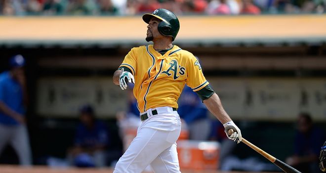 Coco Crisp: Hit two home runs in Oakland's victory over Texas