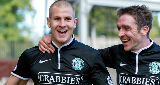 James Collins: First goal for Hibernian