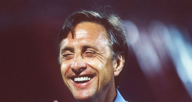 Johan Cruyff during his time in charge at Barcelona, where he won the club's first European Cup
