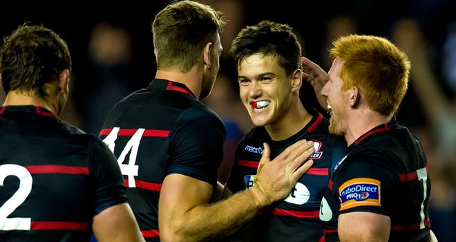 Harry Leonard: His last-gasp penalty secured victory for Edinburgh