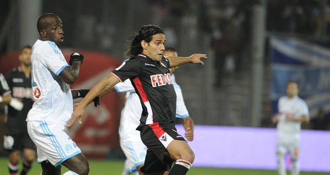 Radamel Falcao in action for Monaco.